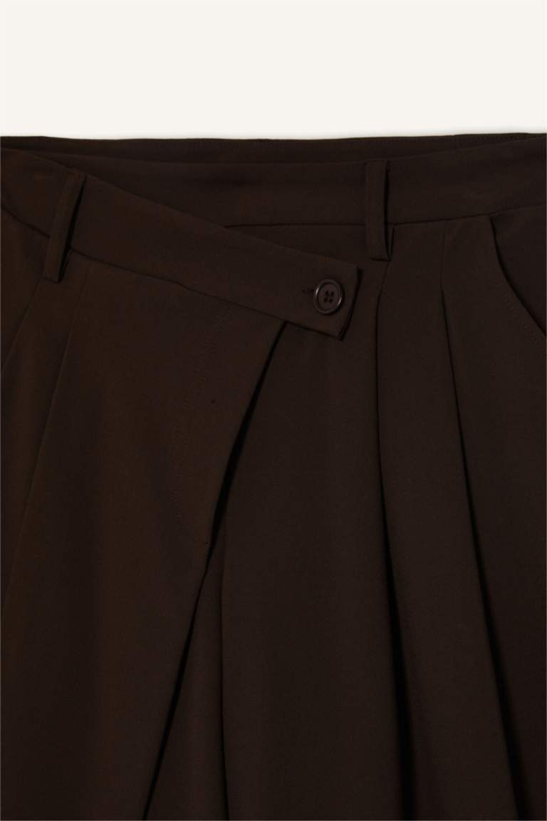 Baggy Fit Fermuarlı Normal Bel Standart Boy Pantolon