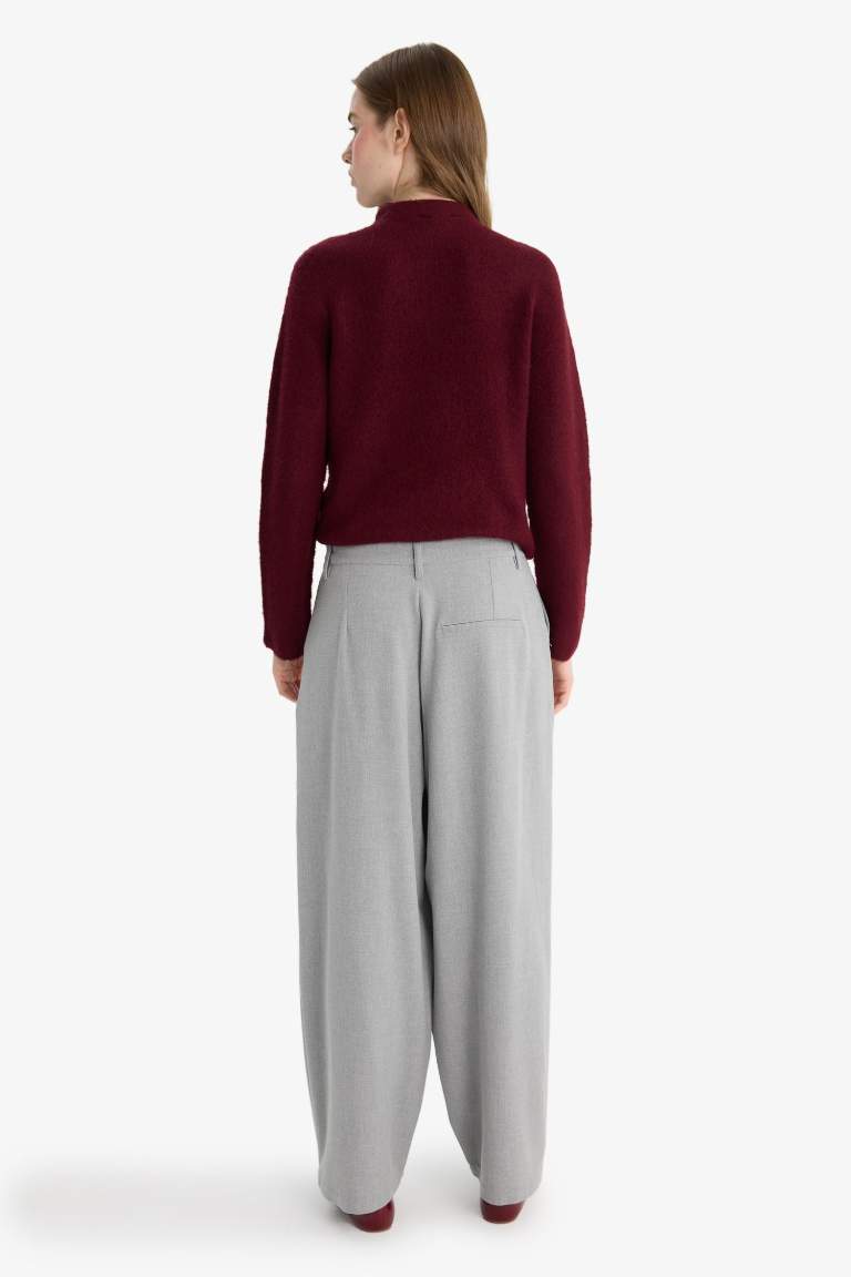 Baggy Fit Fermuarlı Normal Bel Standart Boy Pantolon