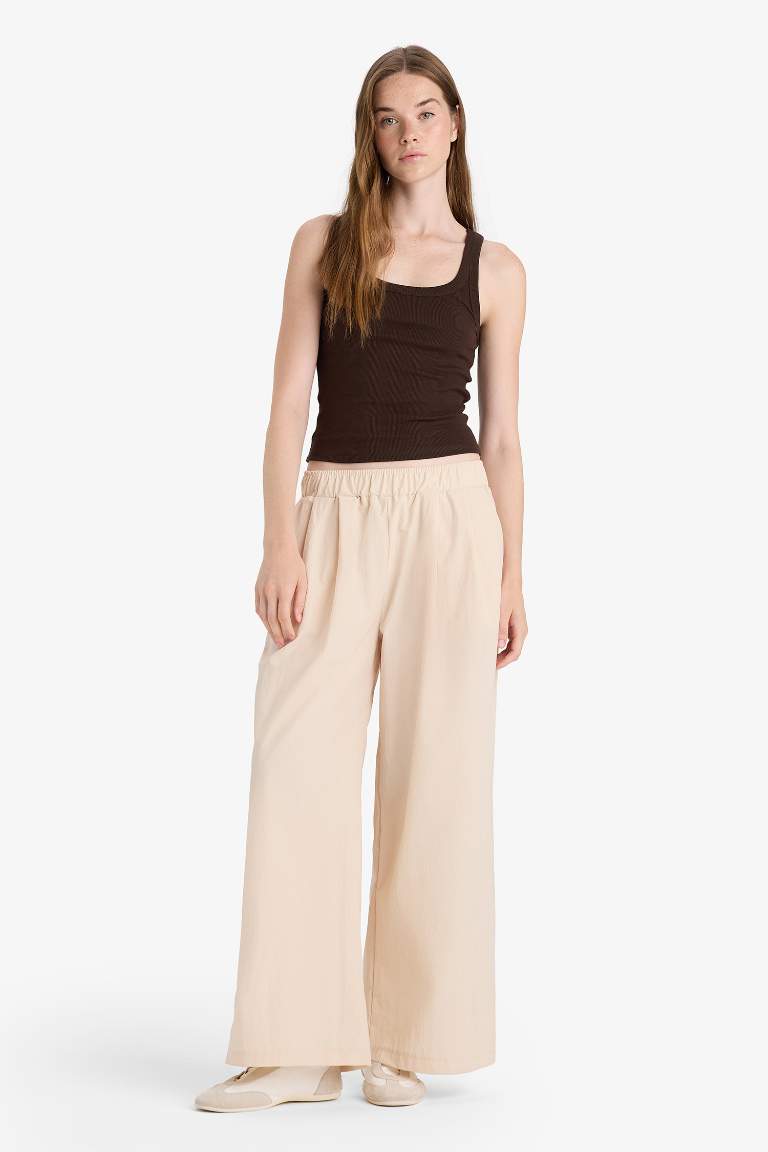 Wide Leg Double Pocket Trousers