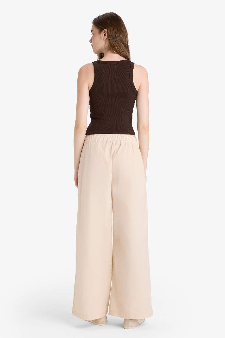 Wide Leg Double Pocket Trousers