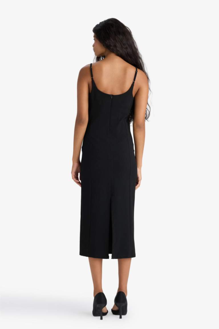 Bodycon Strappy Midi Dress