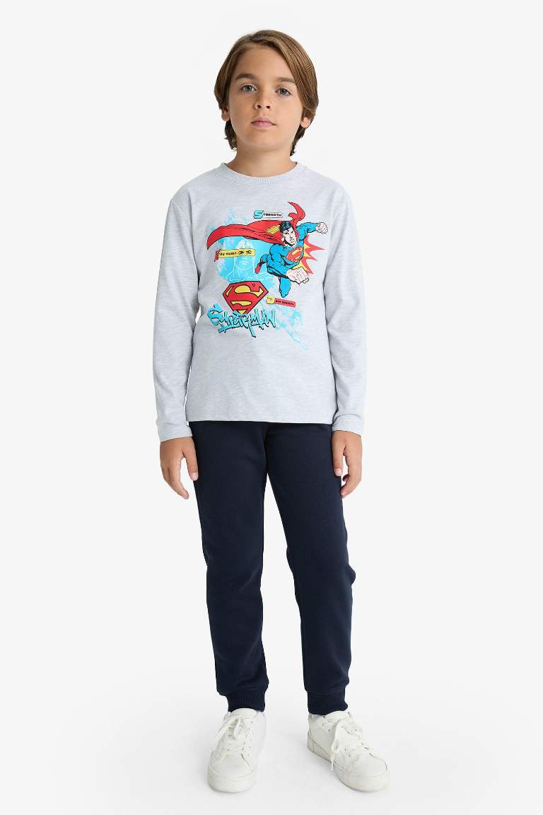 Boy Superman Crew Neck Long Sleeve T-Shirt