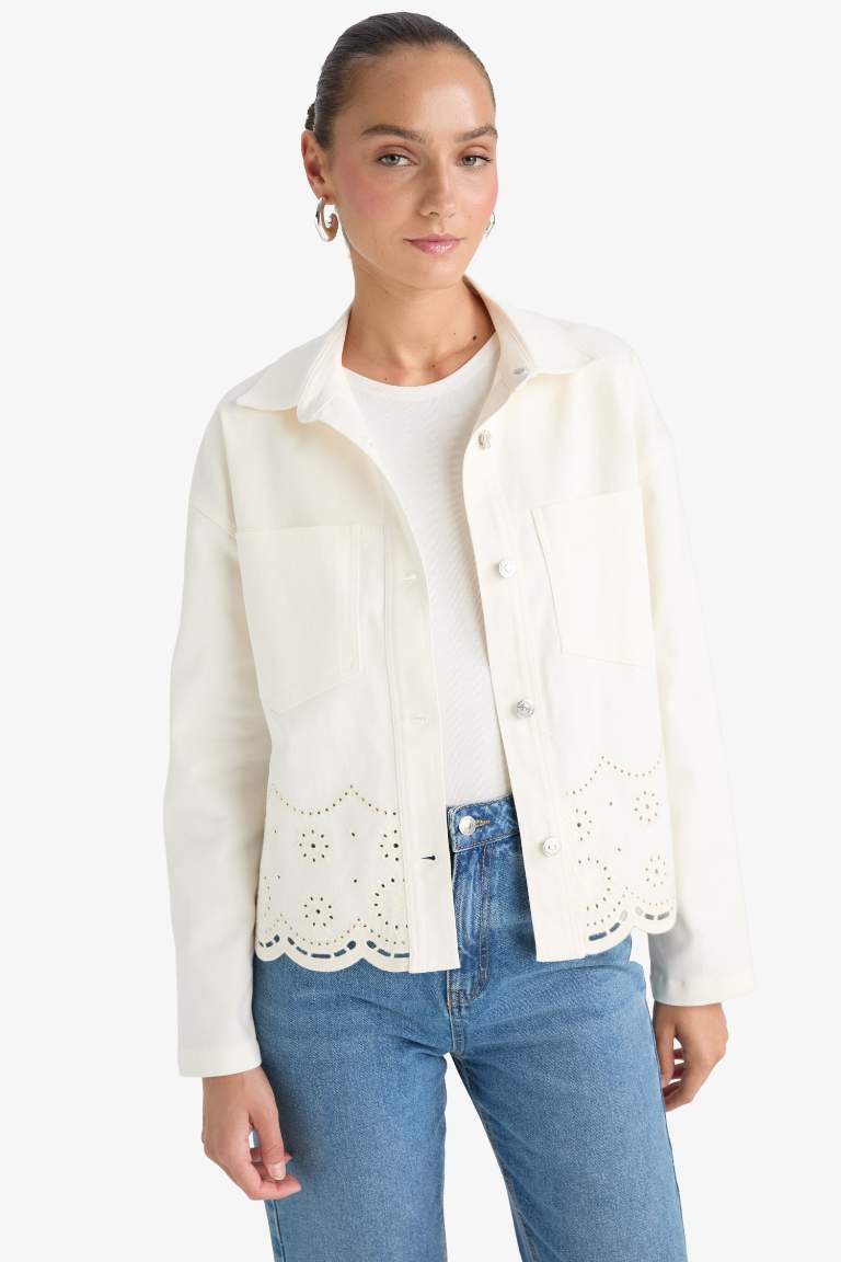 Regular Fit Shirt Collar Gabardine Blazer