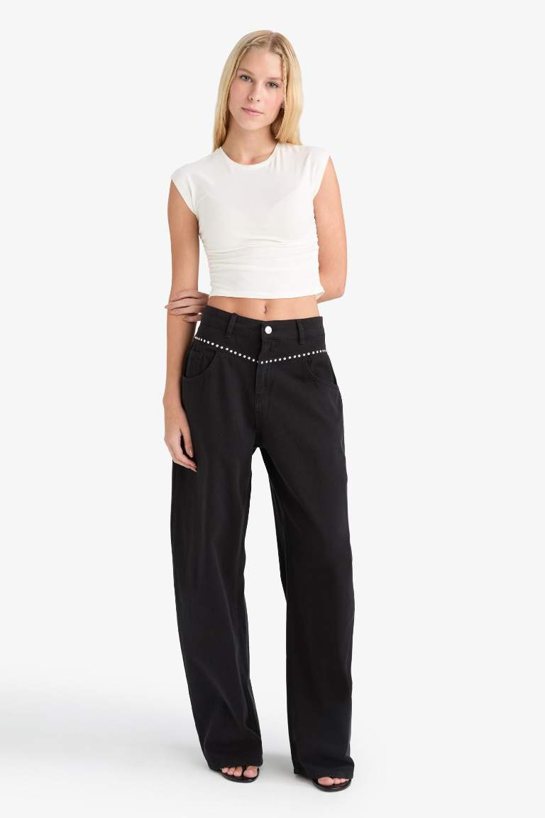 Coool Baggy Fit Normal Bel Gabardin Pantolon