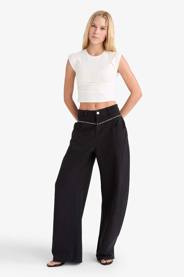 Coool Baggy Fit Normal Bel Gabardin Pantolon