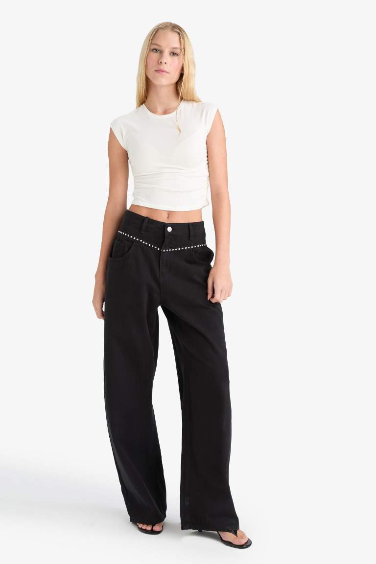 Coool Baggy Fit Normal Bel Gabardin Pantolon