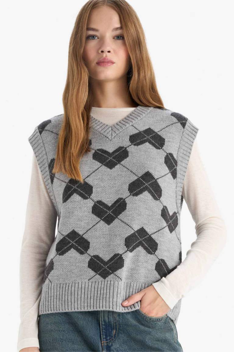 Coool қалыпты пішім v жаға Жилет