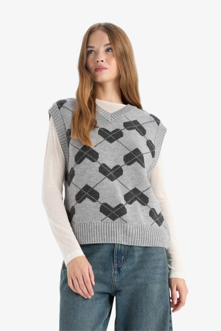 Coool қалыпты пішім v жаға Жилет