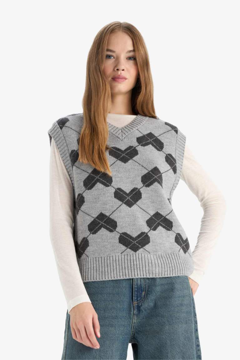 Coool қалыпты пішім v жаға Жилет