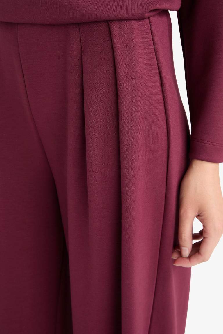 Barrel Fit Düz Paça Pantolon