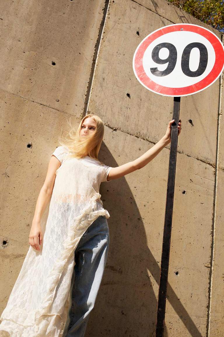 A Cut V-Neck Lace Maxi Dress