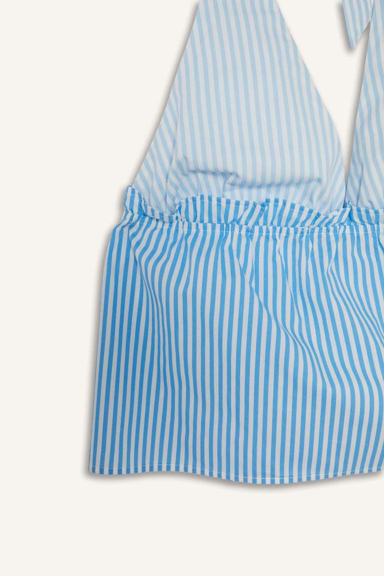Poplin Halter Neck Blouse