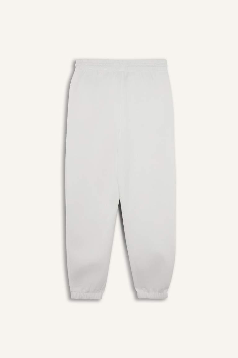 Basic Tie Waist Thick Jogger Sweatpants