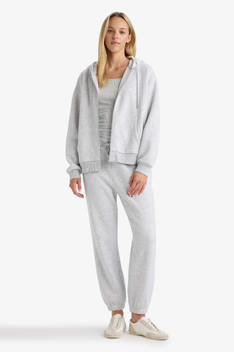 Jogger Fit Basic Thick Fabric Sweatpants