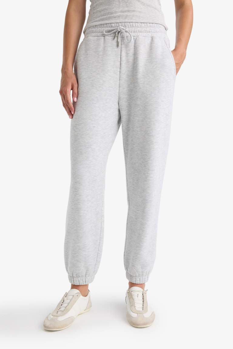 Jogger Fit Basic Thick Fabric Sweatpants