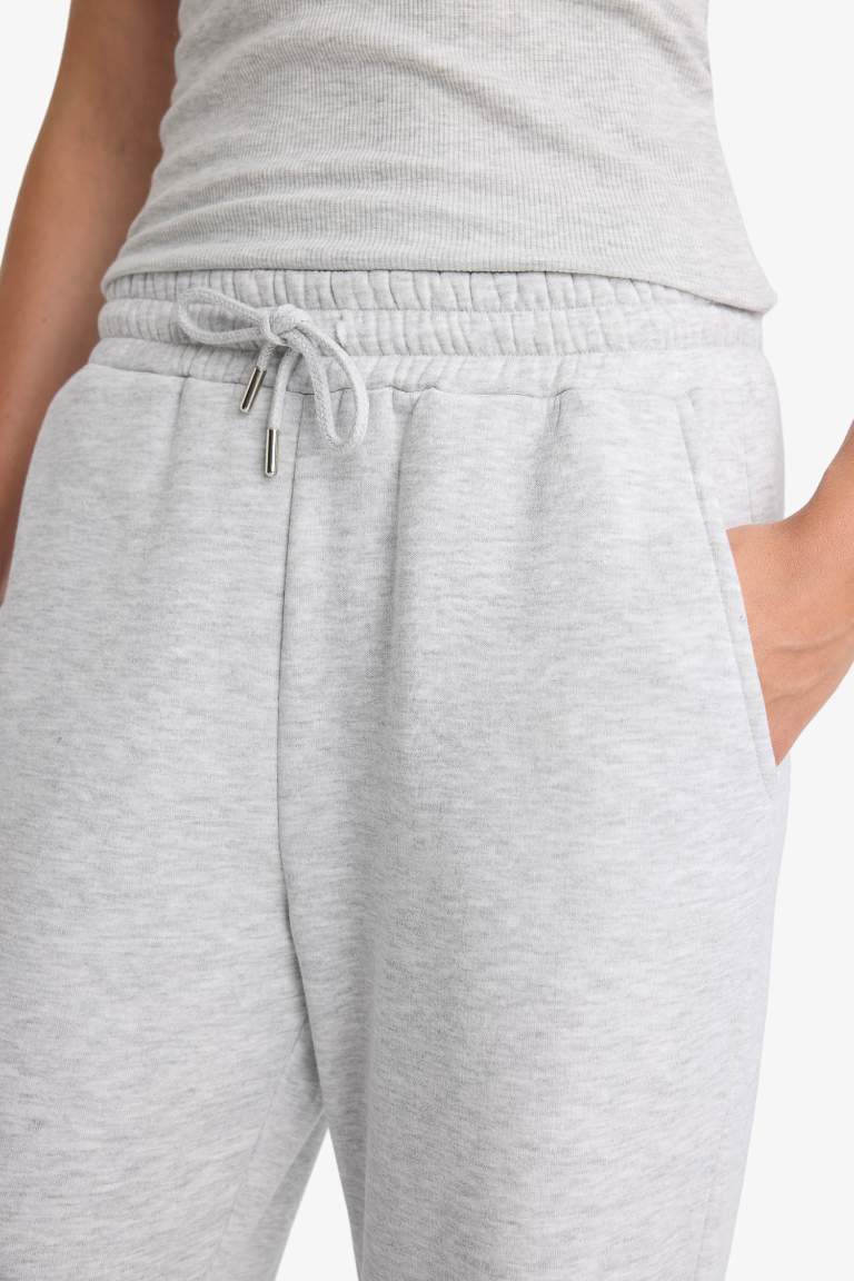 Jogger Fit Basic Thick Fabric Sweatpants