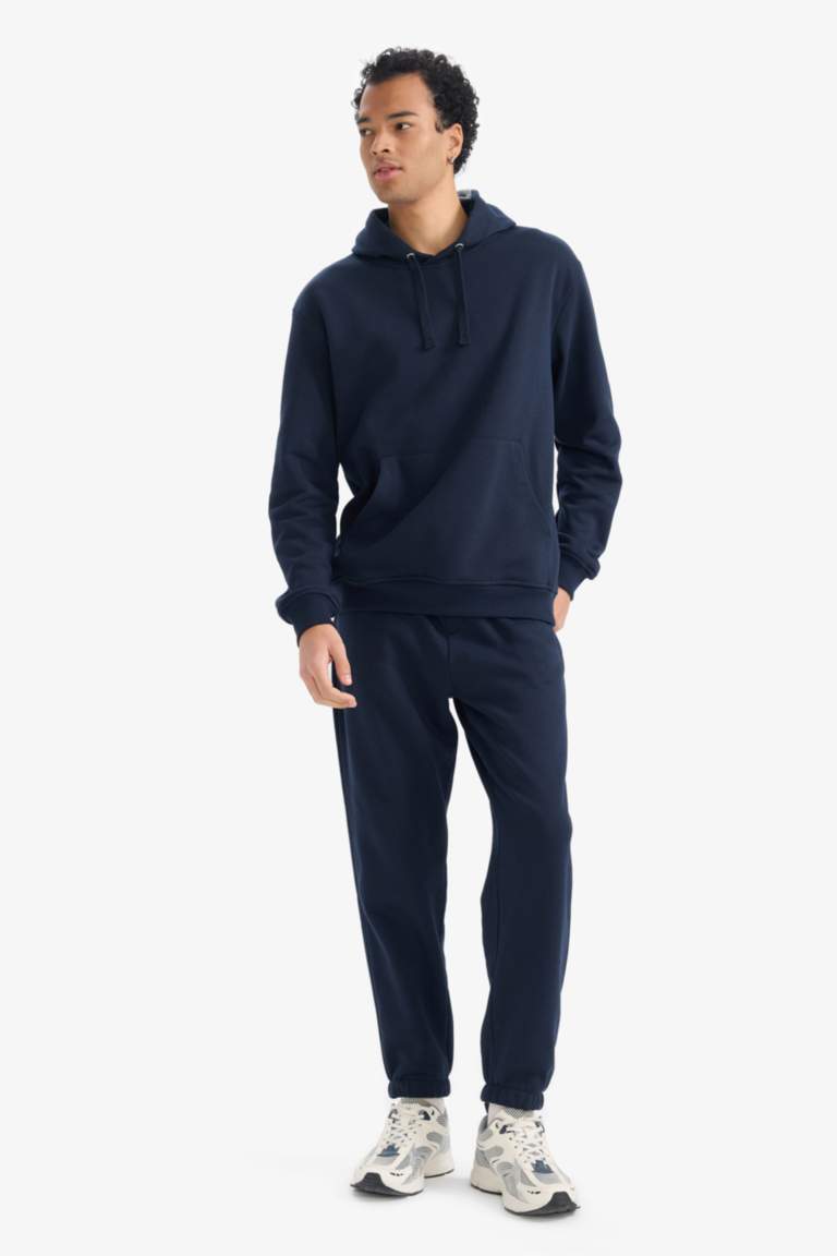 Regular Fit 2'li Eşofman Takımı Kapüşonlu Sweatshirt Eşofman Altı