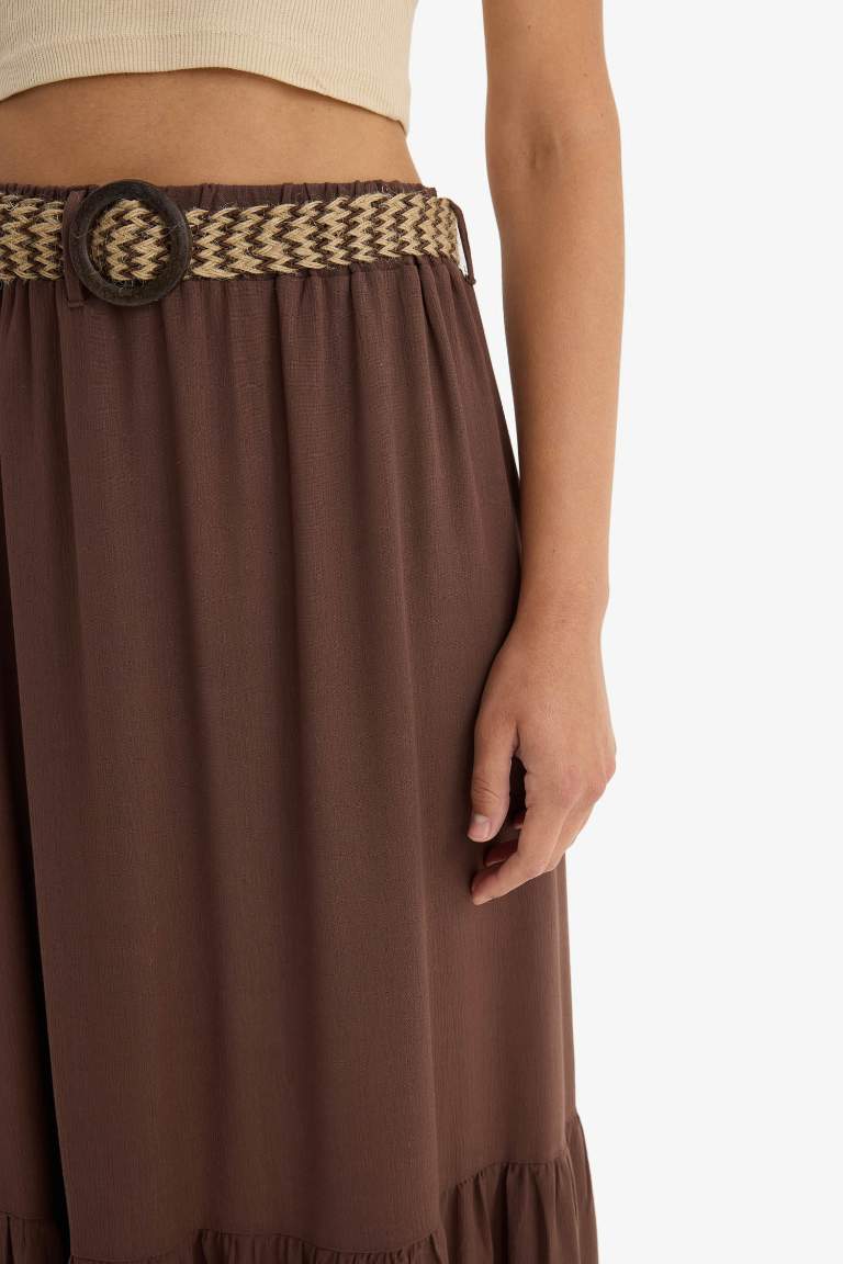 تنورة فيسكوز كرنكيل بقصة A