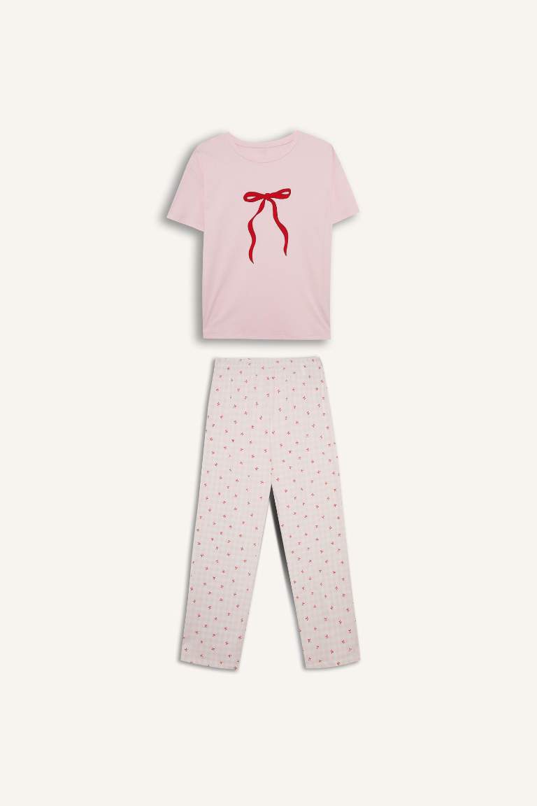 Пижамный комплект Regular Fit с коротким рукавом и длинными брюками - Fall in Love