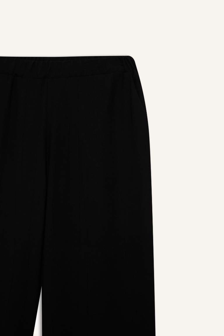 Regular Fit Crinkle Fabric Trousers