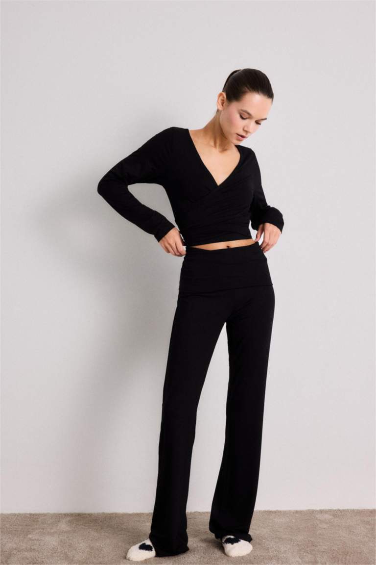 İspanyol Paça Tayt Pantolon-Fall in Love Loungewear