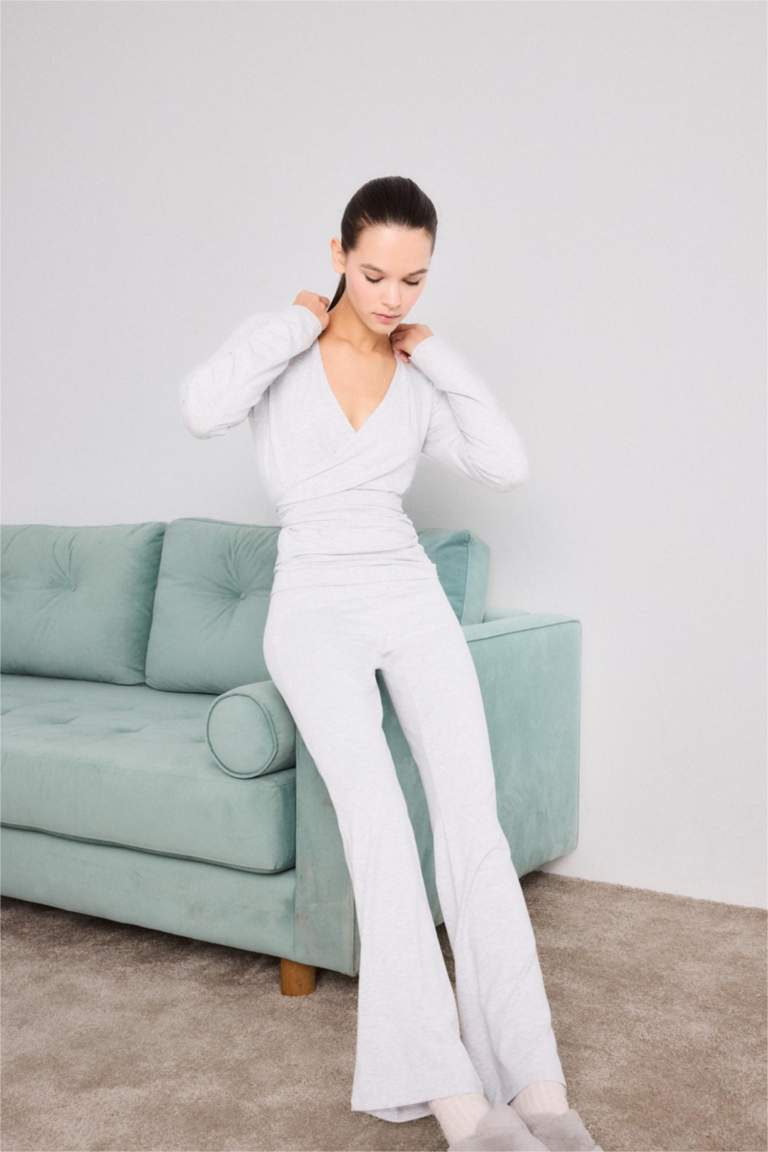 İspanyol Paça Tayt Pantolon-Fall in Love Loungewear