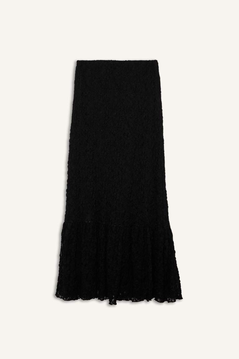 A-Line Lace Maxi Skirt