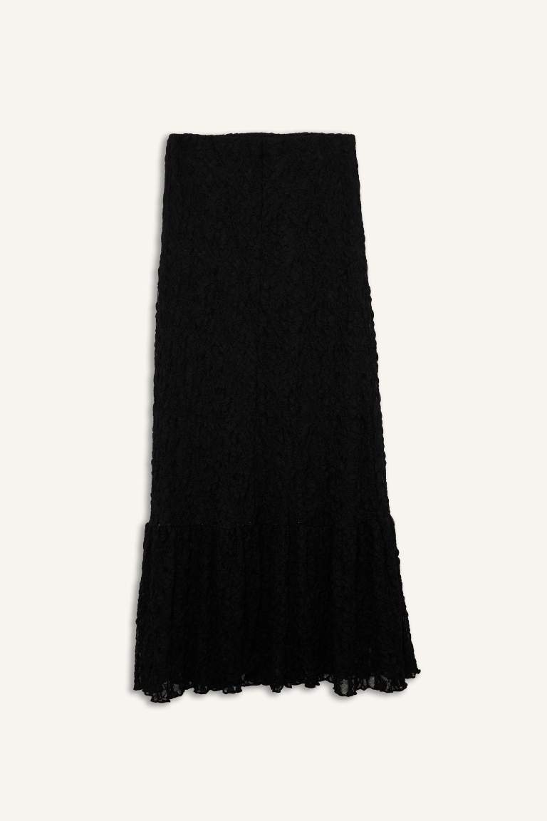 A-Line Lace Maxi Skirt