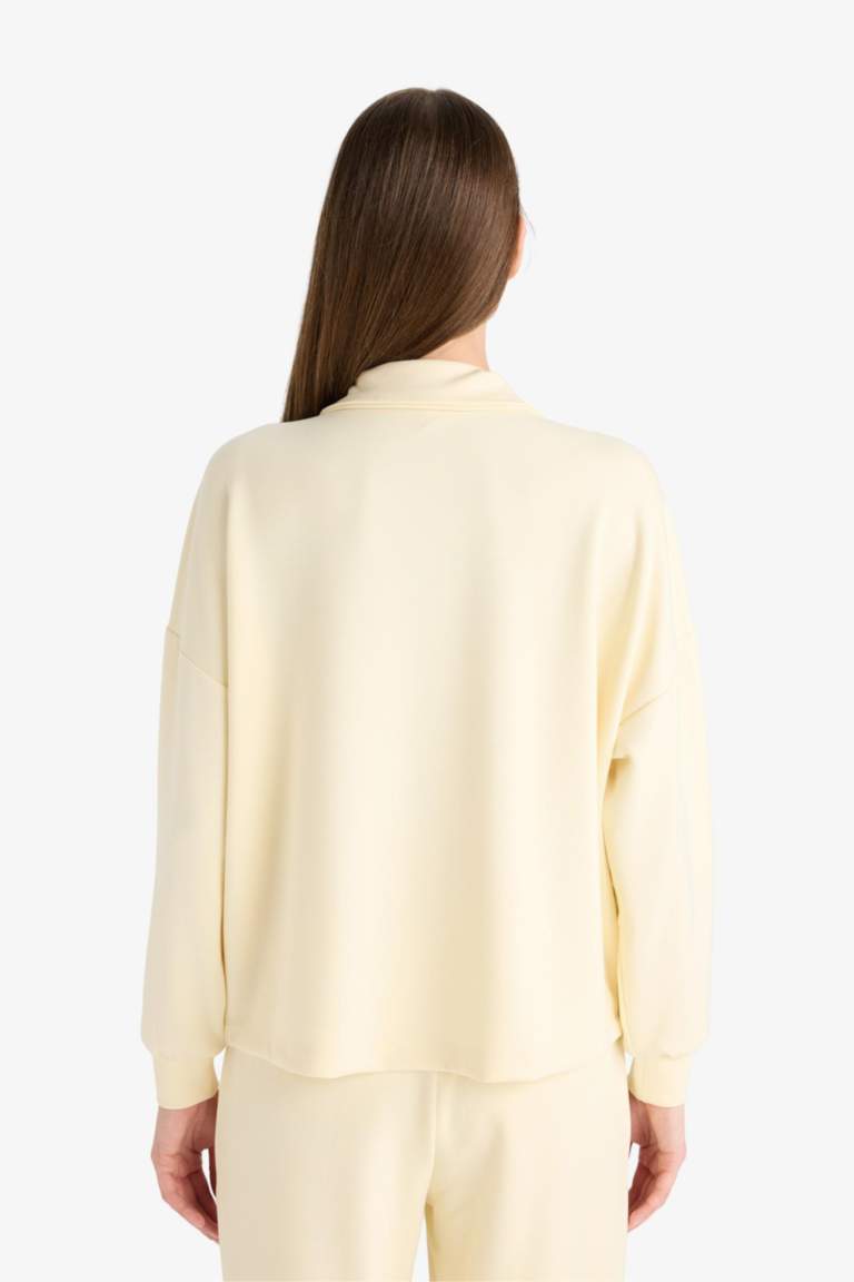 Modal Kapüşonlu Sweatshirt-Fall in Love Loungewear