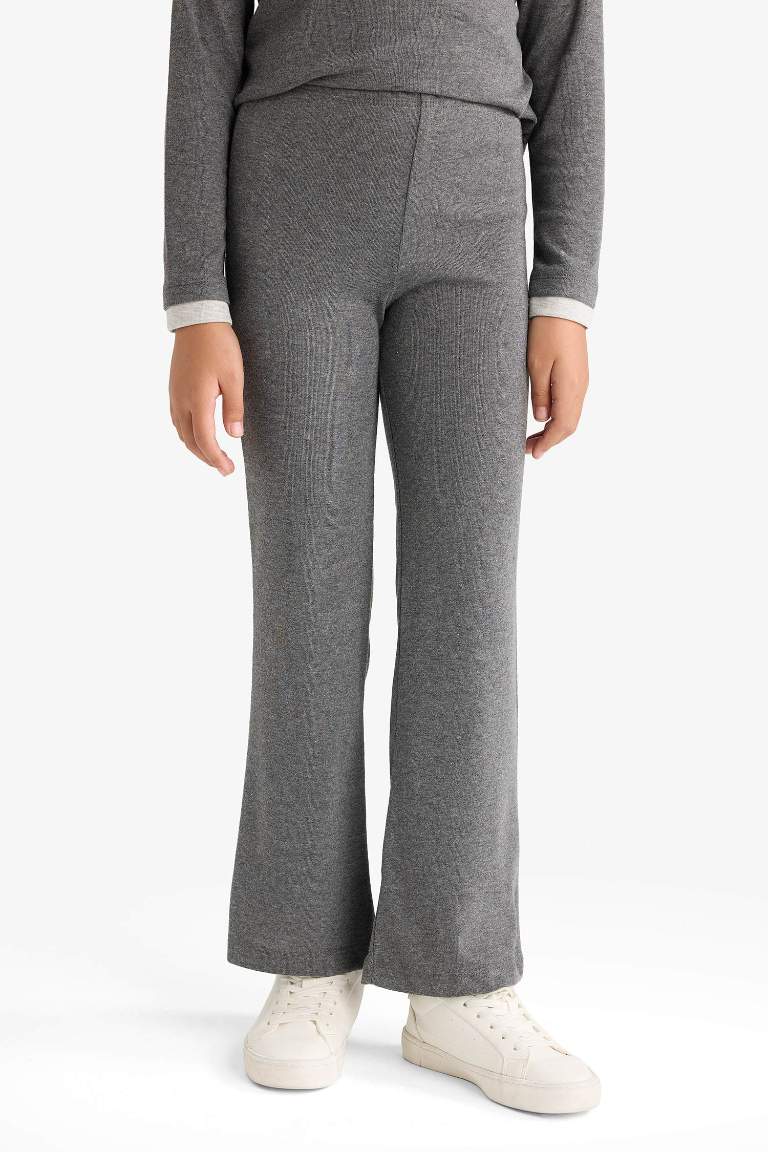 Kız Çocuk 2'li Takım Baskılı Uzun Kollu Tişört Eşofman Altı