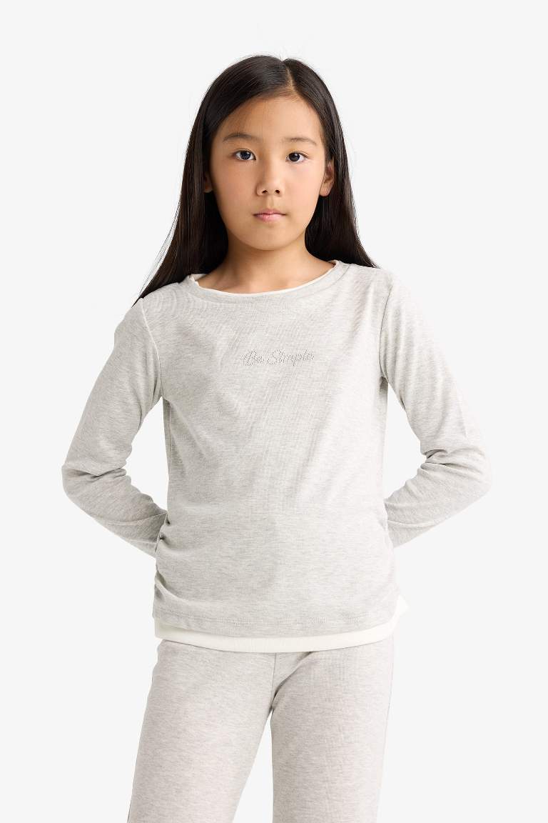 سيت بنطلون بجامة رياضي وتيشيرت - قطعتين