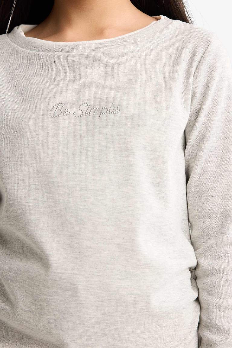 سيت بنطلون بجامة رياضي وتيشيرت - قطعتين