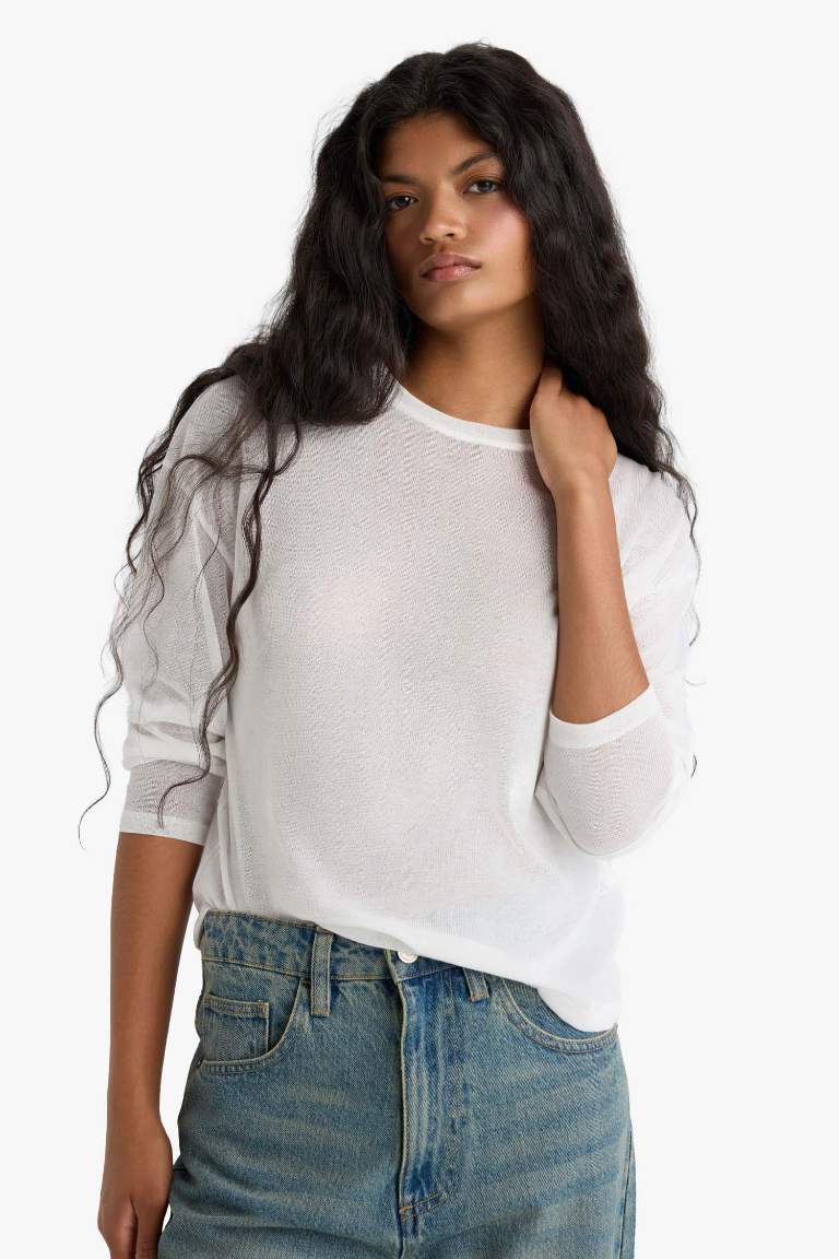 Relax Fit Crew Neck Long Sleeve T-Shirt