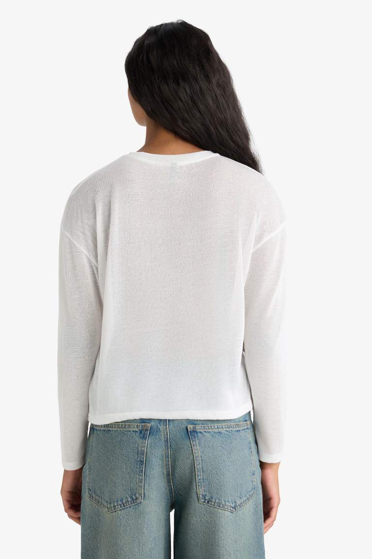 Relax Fit Crew Neck Long Sleeve T-Shirt