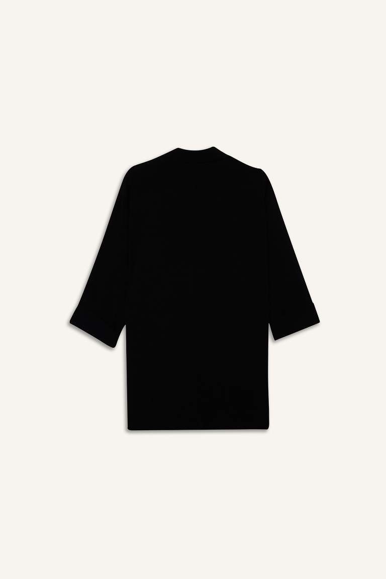 Regular Fit Jacket Collar Cotton Blazer