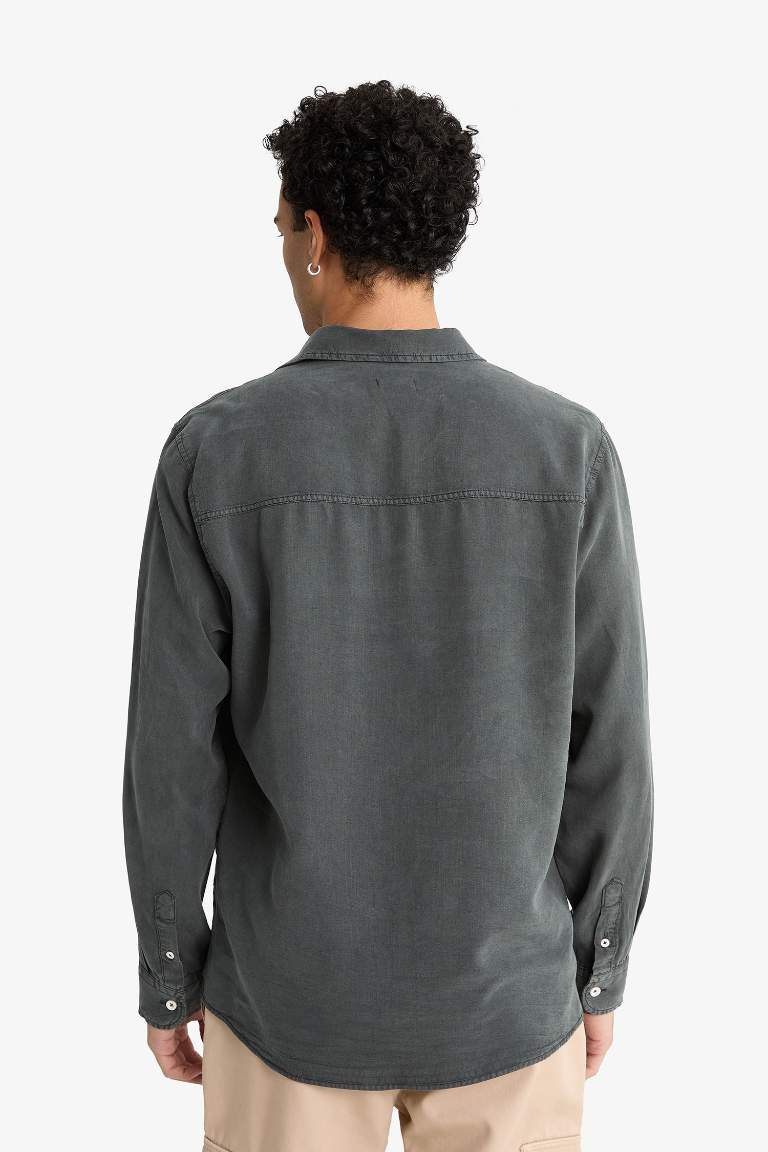 Regular Fit Twill Uzun Kollu Gömlek
