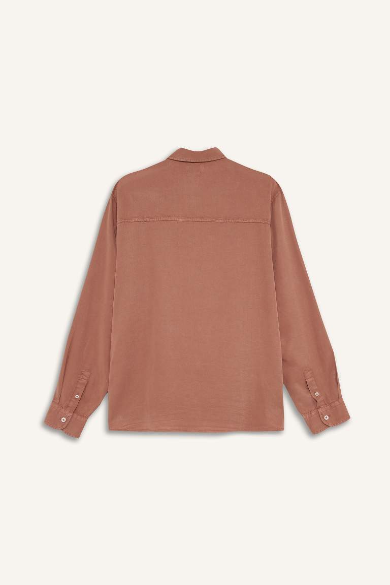 Regular Fit Twill Uzun Kollu Gömlek