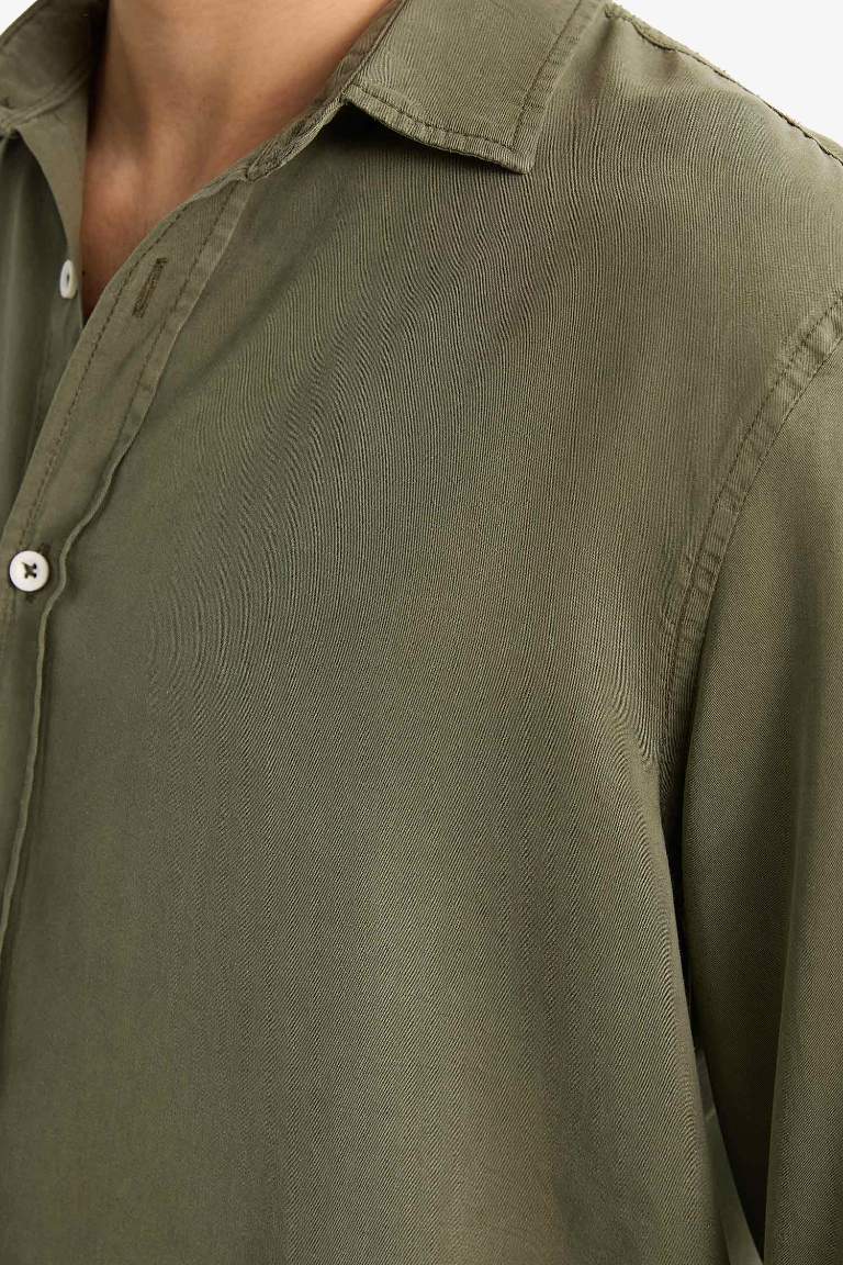 Regular Fit Twill Long Sleeve Shirt