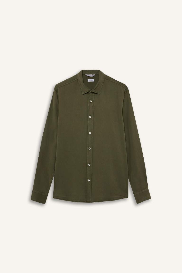 Regular Fit Twill Long Sleeve Shirt