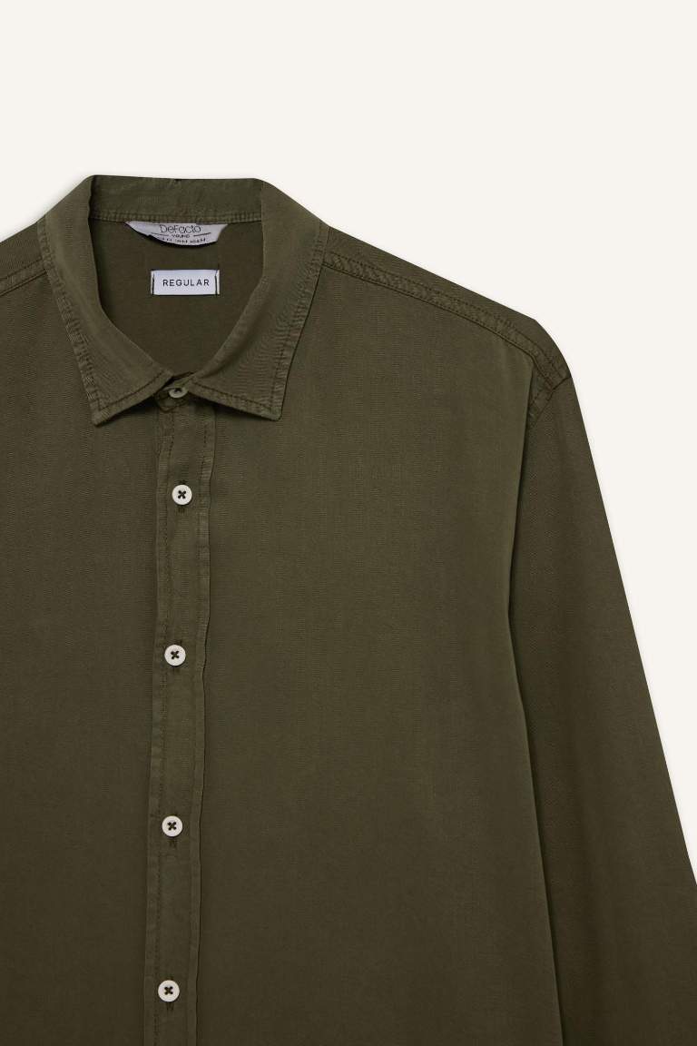 Regular Fit Twill Long Sleeve Shirt