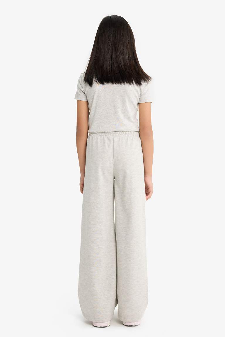 Girl Elastic Waist Wide Leg Sweatpants