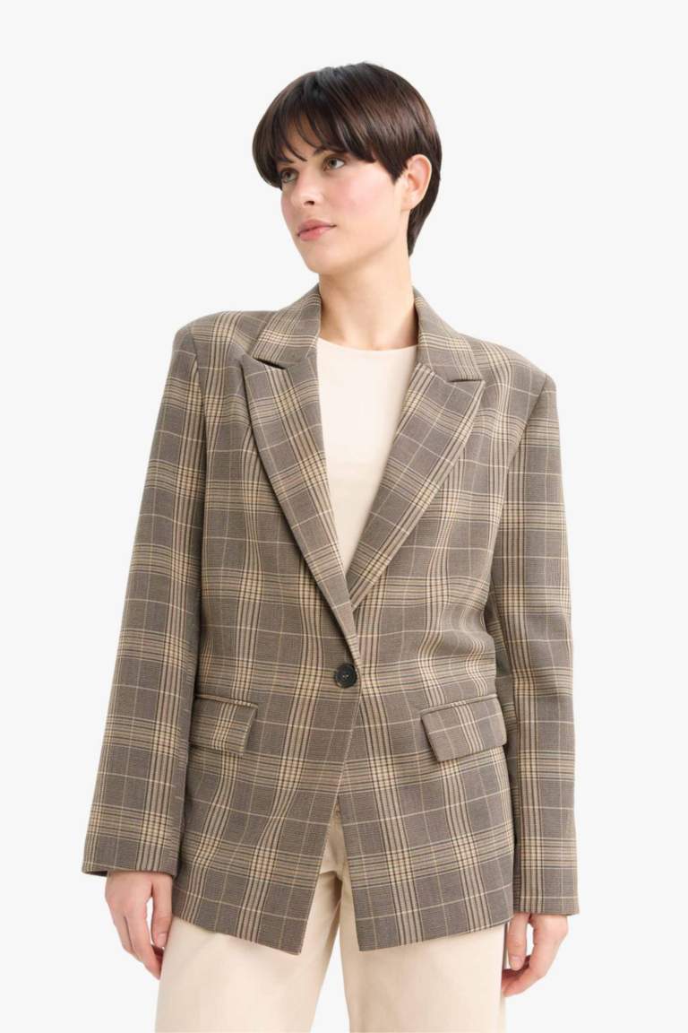Блейзер в клетку, Regular Fit