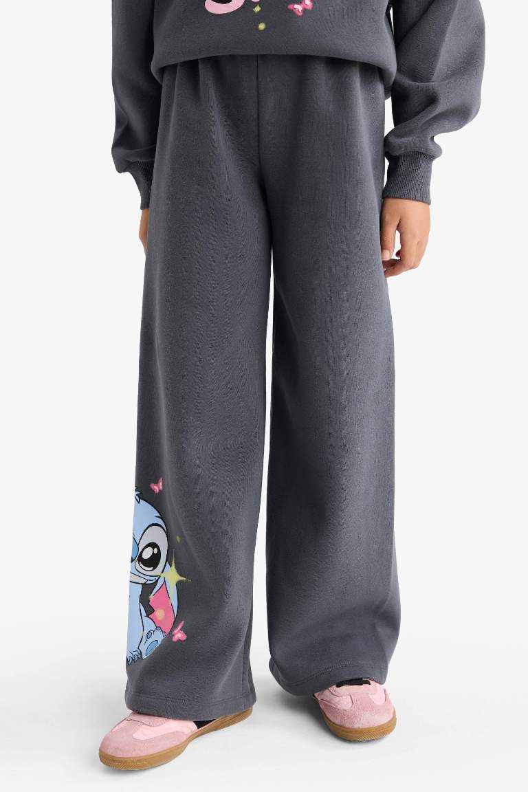 Kız Çocuk Disney Lilo & Stitch 2'li Takım Sweatshirt Eşofman Altı
