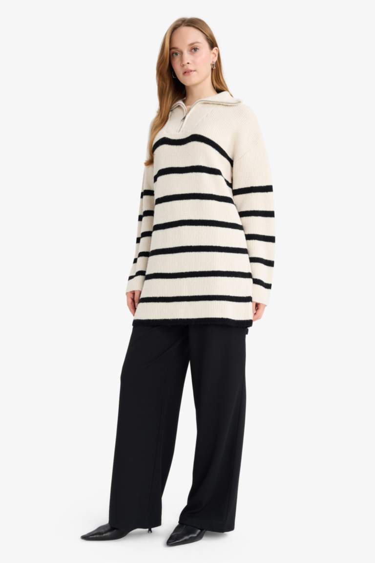 Straight Wide Düz Paça Krep Pantolon