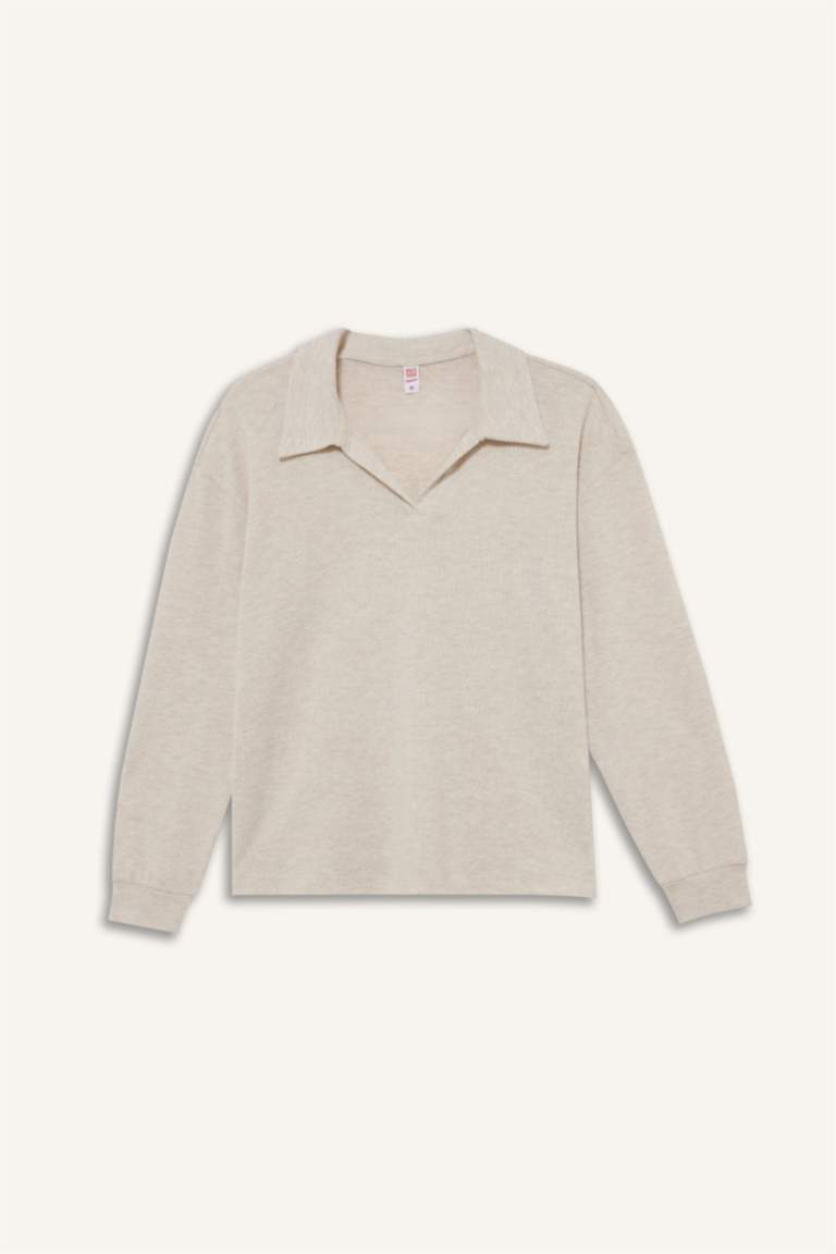 Pijama Takımı Regular Fit Uzun Kollu Velur Üst Uzun Alt-Fall in Love