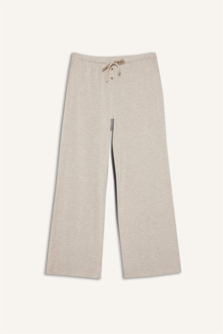 Pijama Takımı Regular Fit Uzun Kollu Velur Üst Uzun Alt-Fall in Love