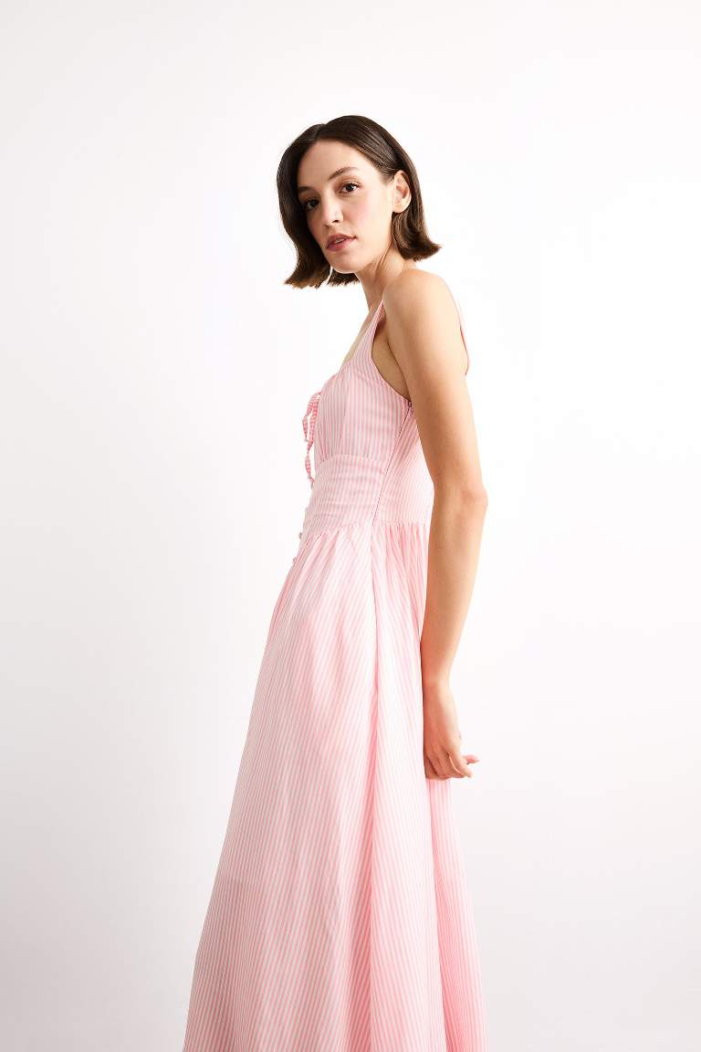 Square Neck Strappy Maxi Dress
