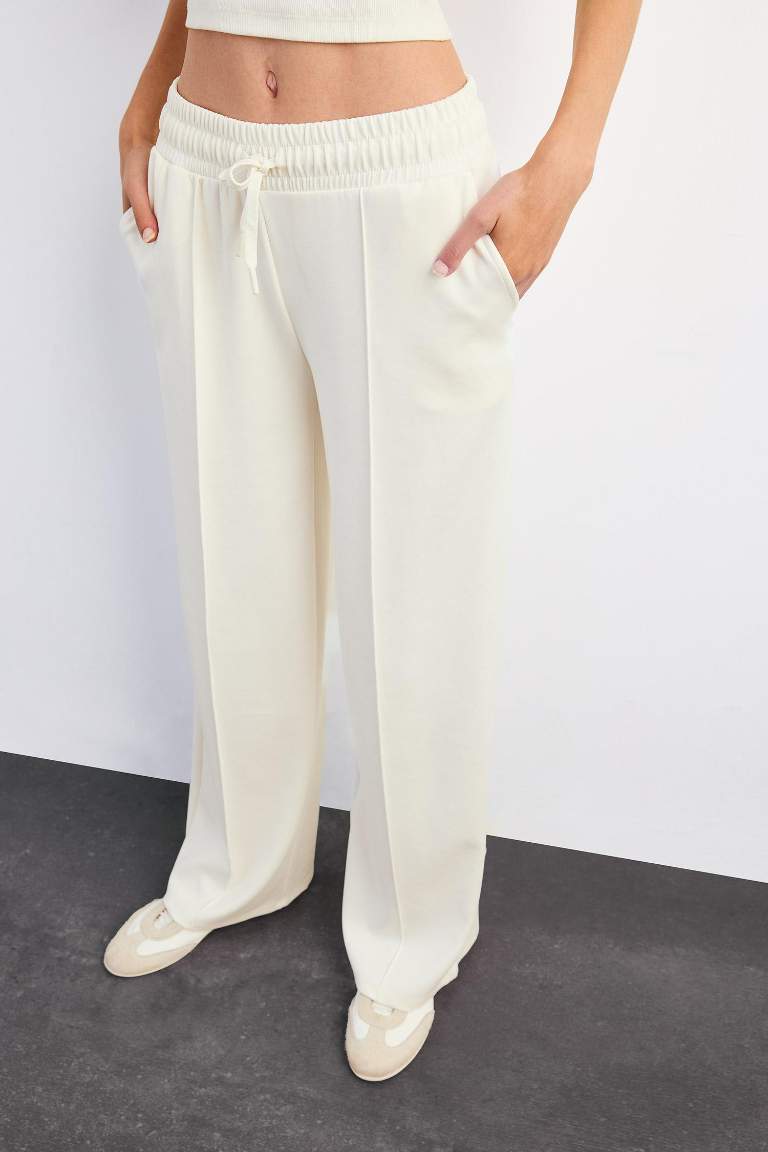 Relax Fit Normal Bel Düz Paça Modal Pantolon