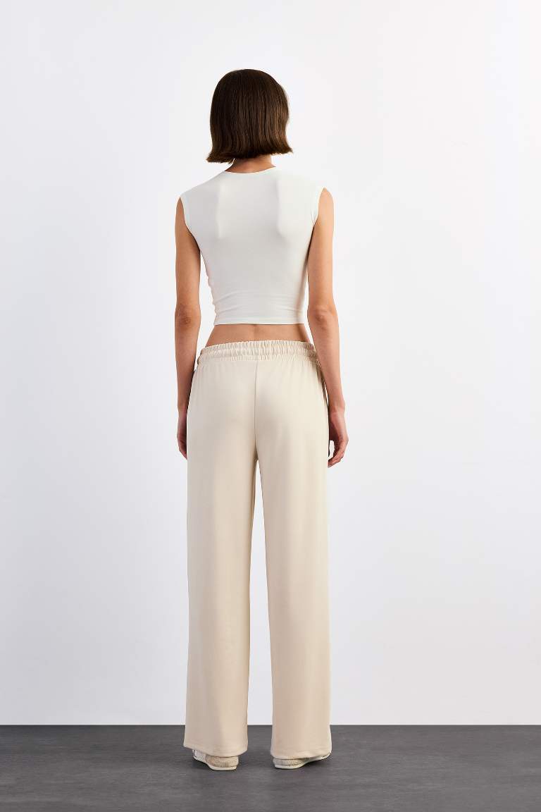 Relax Fit Normal Bel Düz Paça Modal Pantolon