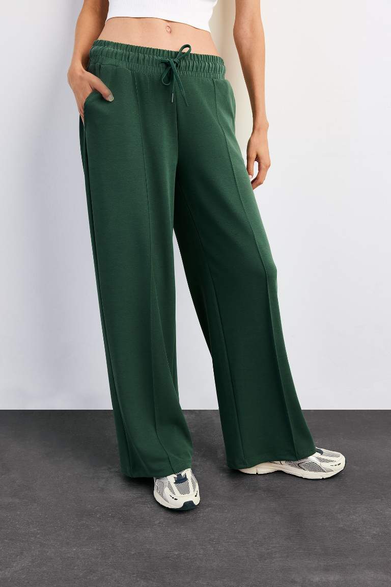 Relax Fit Normal Bel Düz Paça Modal Pantolon